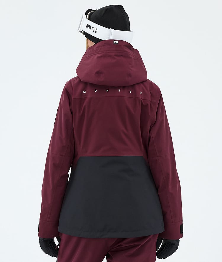 Montec Moss W Snowboardjakke Dame Burgundy/Black, Bilde 6 av 9