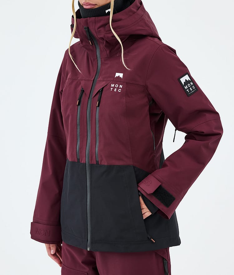 Montec Moss W Snowboardjakke Dame Burgundy/Black, Bilde 7 av 9