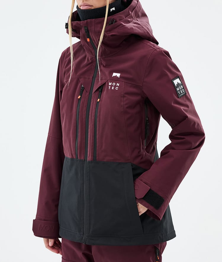 Montec Moss W Snowboardjakke Dame Burgundy/Black Renewed, Bilde 8 av 10