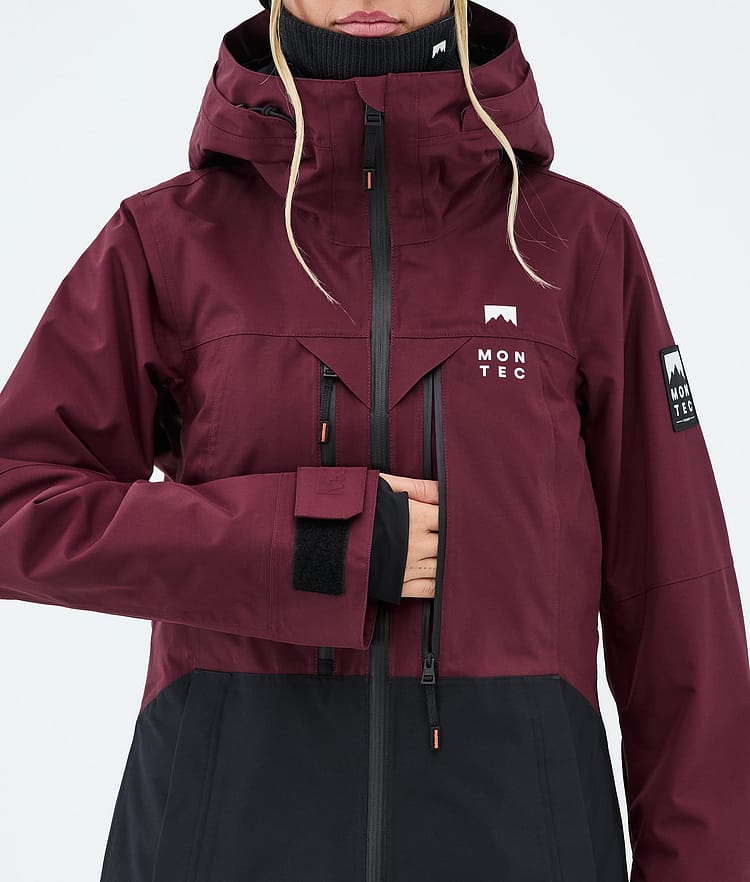 Montec Moss W Skijakke Dame Burgundy/Black, Bilde 8 av 9