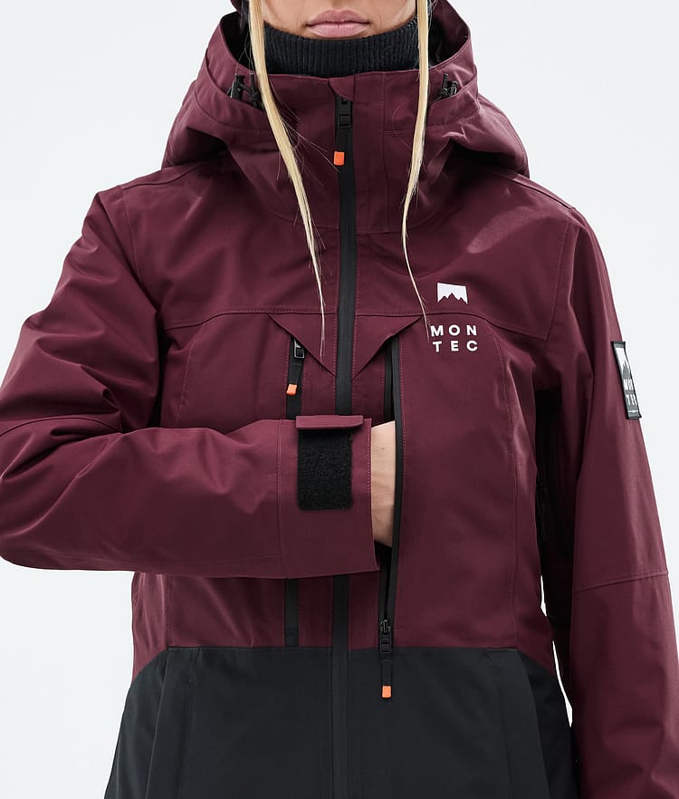 Montec Moss W Snowboardjakke Dame Burgundy/Black Renewed, Bilde 9 av 10