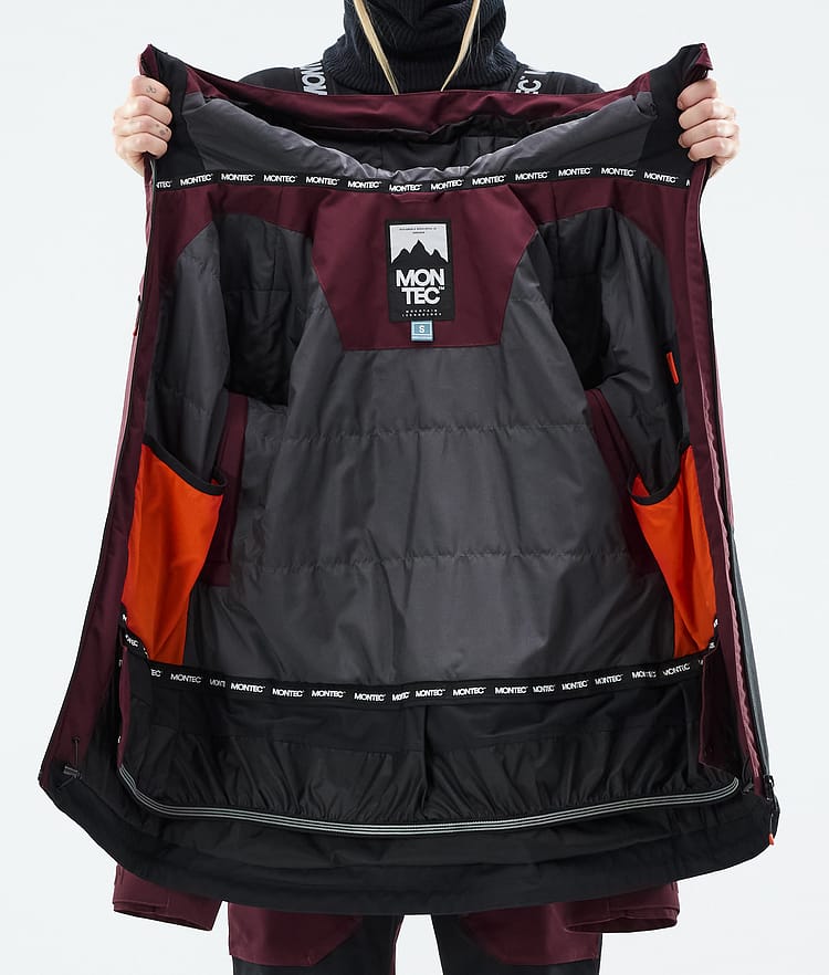 Montec Moss W Snowboardjakke Dame Burgundy/Black Renewed, Bilde 10 av 10