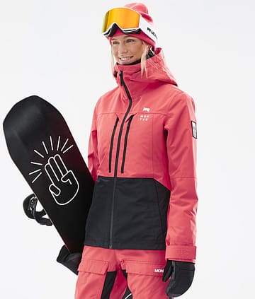 Montec Moss W Snowboardjakke Dame Coral/Black Renewed
