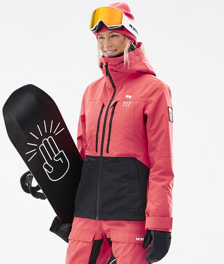 Montec Moss W Snowboardjakke Dame Coral/Black Renewed, Bilde 1 av 11