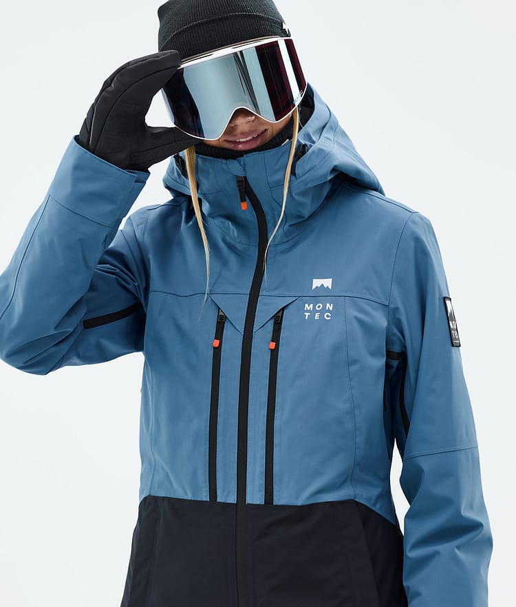 Montec Moss W Snowboardjakke Dame Blue Steel/Black Renewed, Bilde 2 av 10