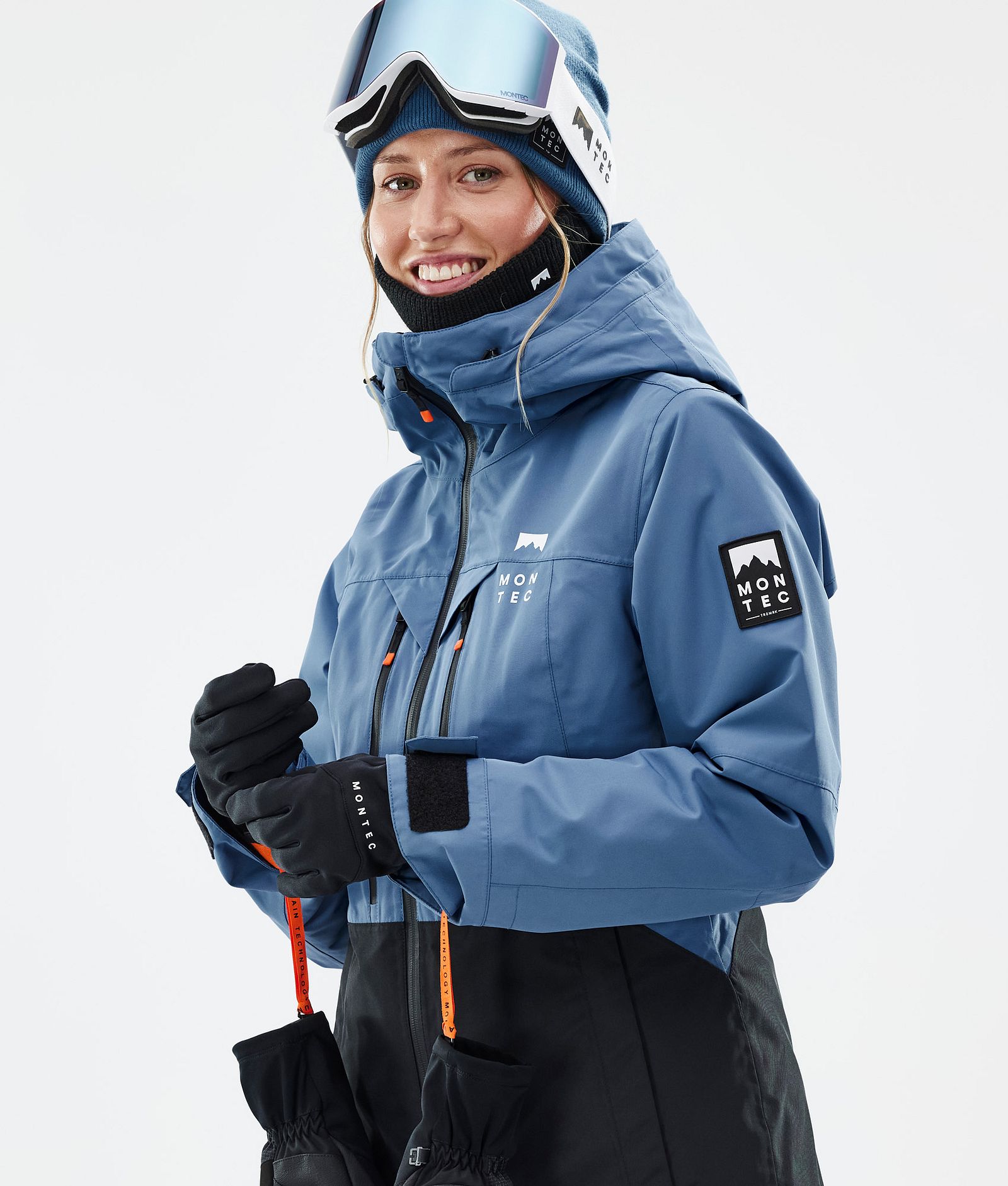 Montec Moss W Snowboardjakke Dame Blue Steel/Black Renewed, Bilde 2 av 10