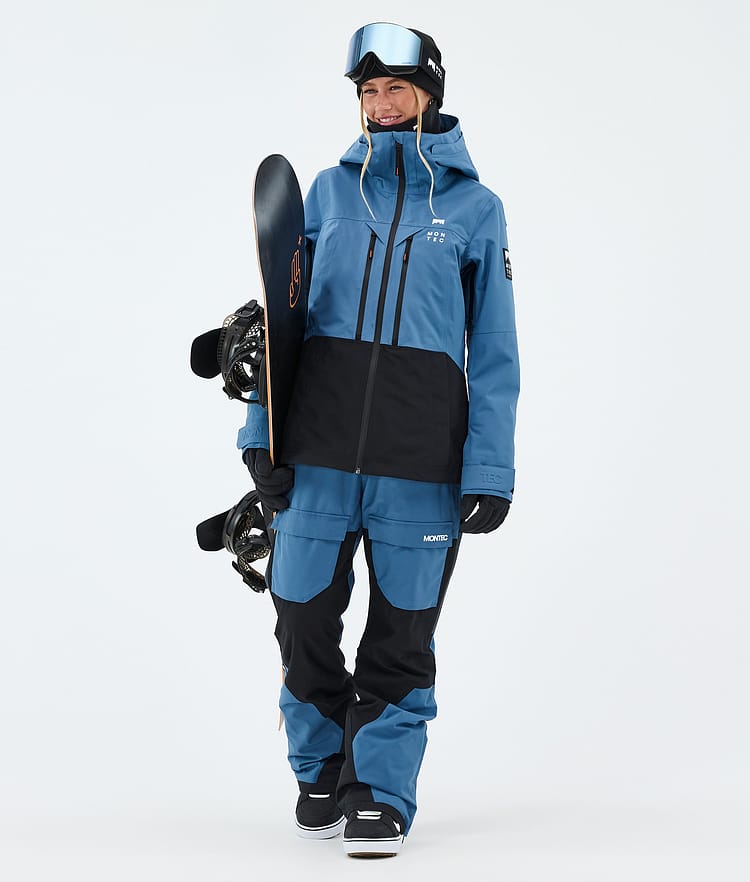 Montec Moss W Snowboardjakke Dame Blue Steel/Black Renewed, Bilde 2 av 9