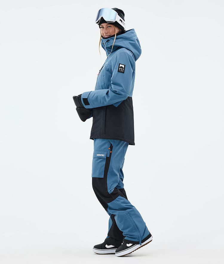 Montec Moss W Snowboardjakke Dame Blue Steel/Black Renewed, Bilde 4 av 10