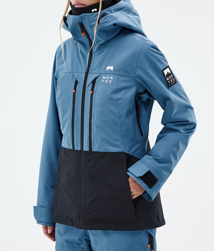 Montec Moss W Snowboardjakke Dame Blue Steel/Black Renewed, Bilde 8 av 10