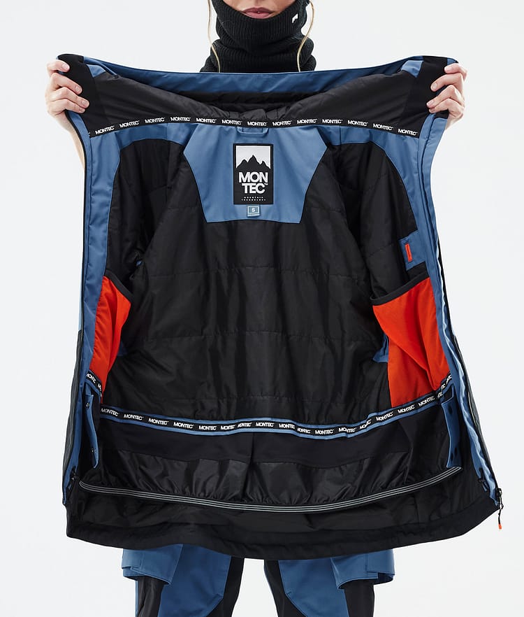 Montec Moss W Snowboardjakke Dame Blue Steel/Black Renewed, Bilde 10 av 10