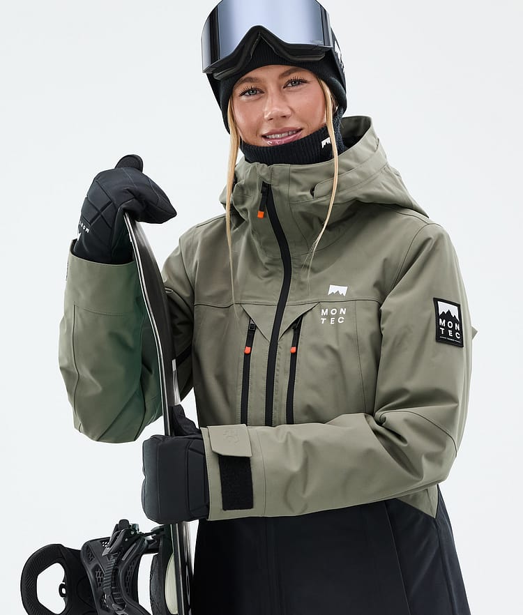 Montec Moss W Snowboardjakke Dame Greenish/Black Renewed, Bilde 2 av 10