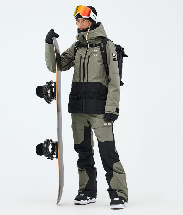 Montec Moss W Snowboardjakke Dame Greenish/Black Renewed, Bilde 2 av 9