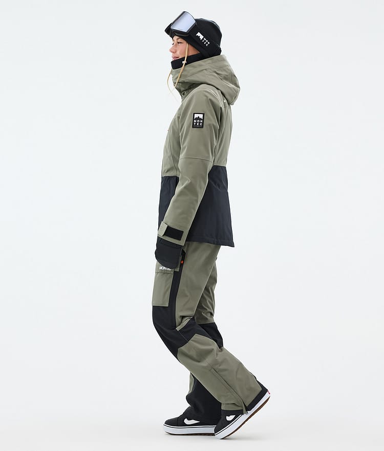 Montec Moss W Snowboardjakke Dame Greenish/Black Renewed, Bilde 4 av 10
