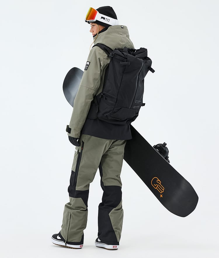 Montec Moss W Snowboardjakke Dame Greenish/Black Renewed, Bilde 3 av 9