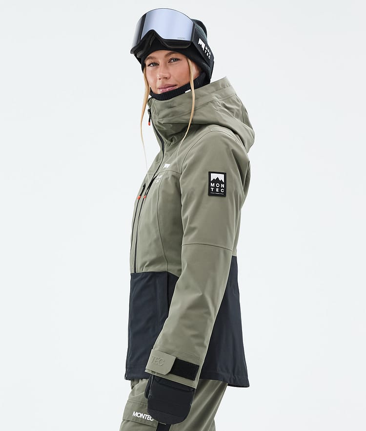 Montec Moss W Snowboardjakke Dame Greenish/Black Renewed, Bilde 6 av 10