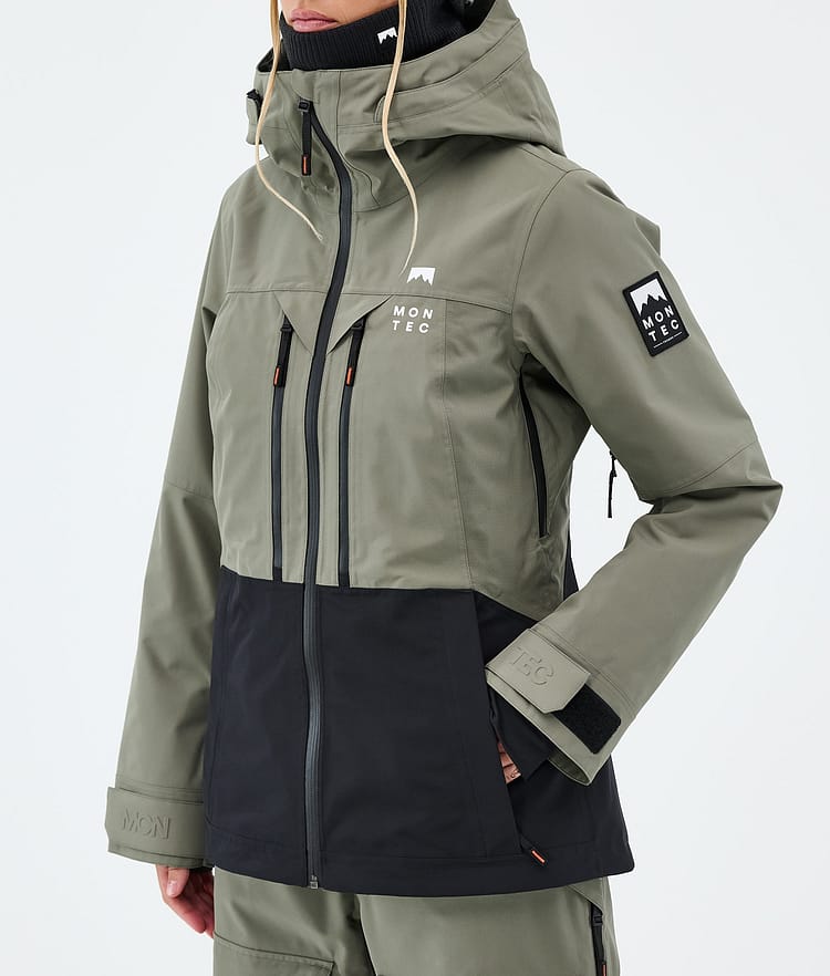 Montec Moss W Snowboardjakke Dame Greenish/Black Renewed, Bilde 7 av 9