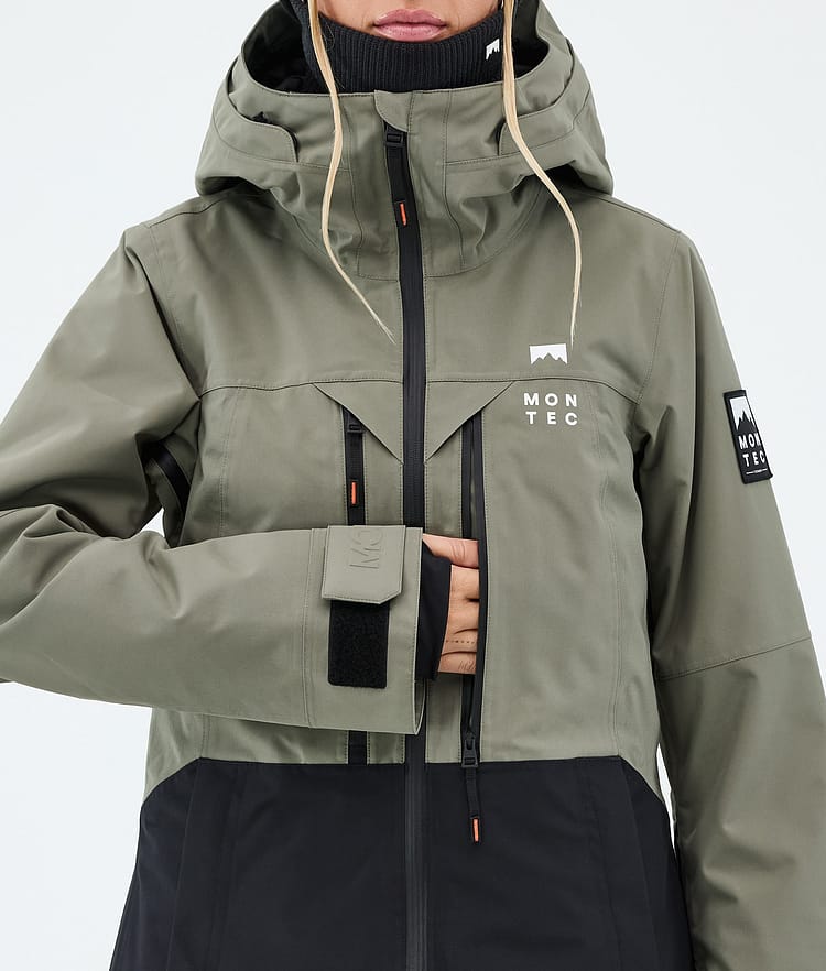 Montec Moss W Snowboardjakke Dame Greenish/Black Renewed, Bilde 8 av 9