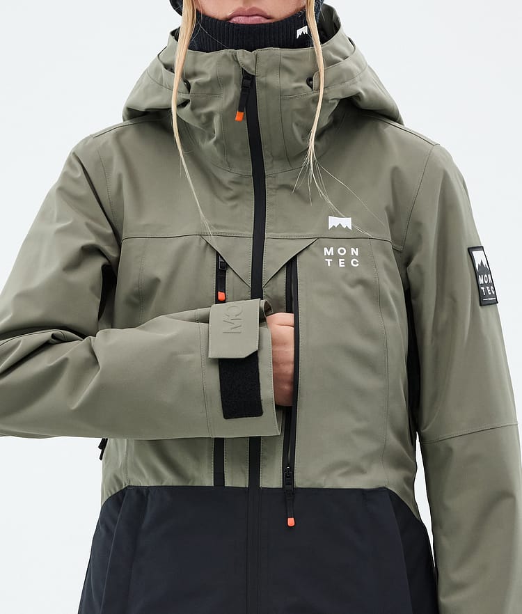 Montec Moss W Snowboardjakke Dame Greenish/Black Renewed, Bilde 9 av 10