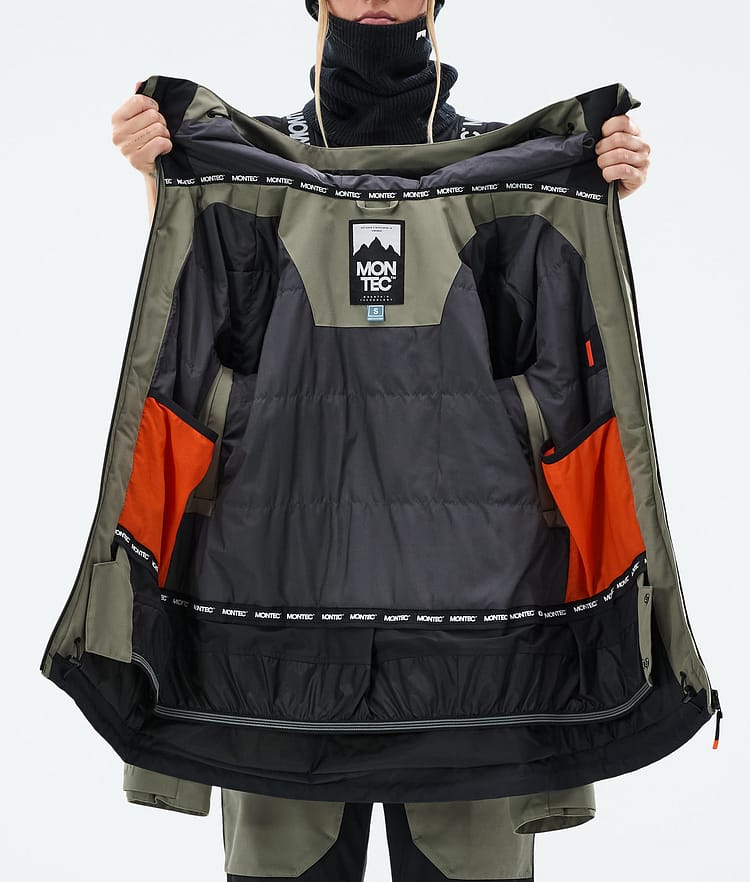 Montec Moss W Snowboardjakke Dame Greenish/Black Renewed, Bilde 10 av 10