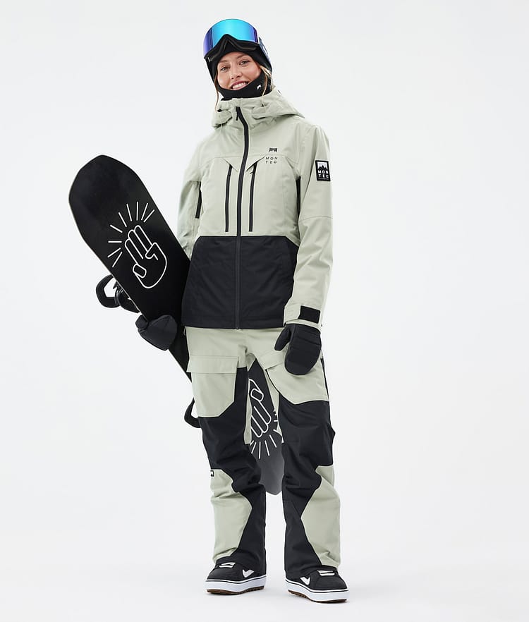 Montec Moss W Snowboardjakke Dame Soft Green/Black