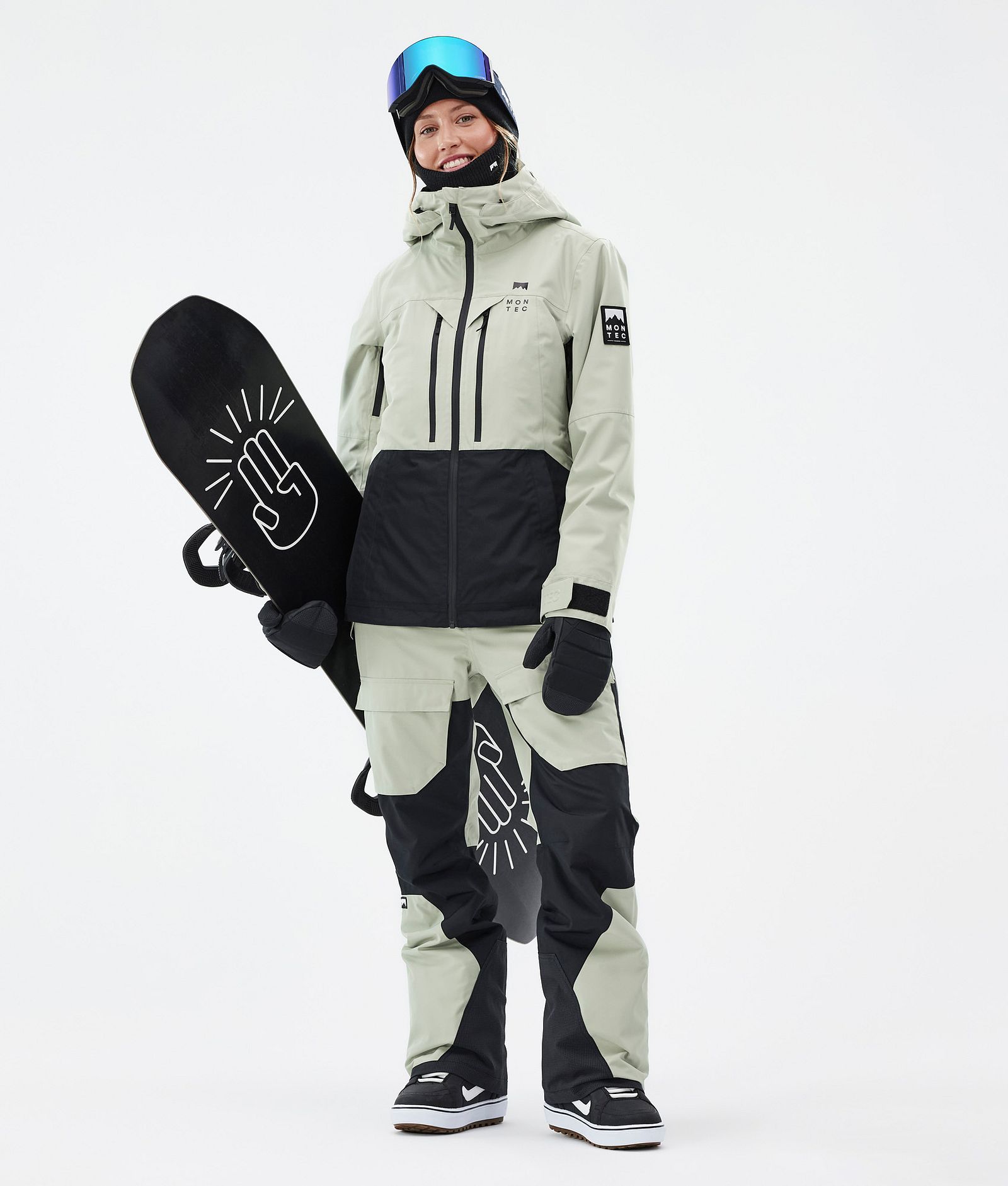 Montec Moss W Snowboardjakke Dame Soft Green/Black Renewed