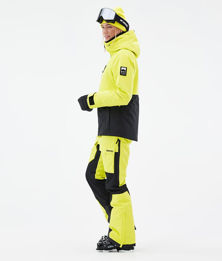 Montec Moss W Skijakke Dame Bright Yellow/Black, Bilde 4 av 10