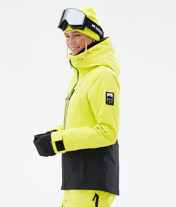 Montec Moss W Snowboardjakke Dame Bright Yellow/Black Renewed, Bilde 6 av 10