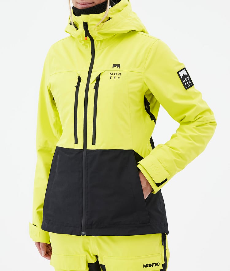 Montec Moss W Snowboardjakke Dame Bright Yellow/Black, Bilde 8 av 10