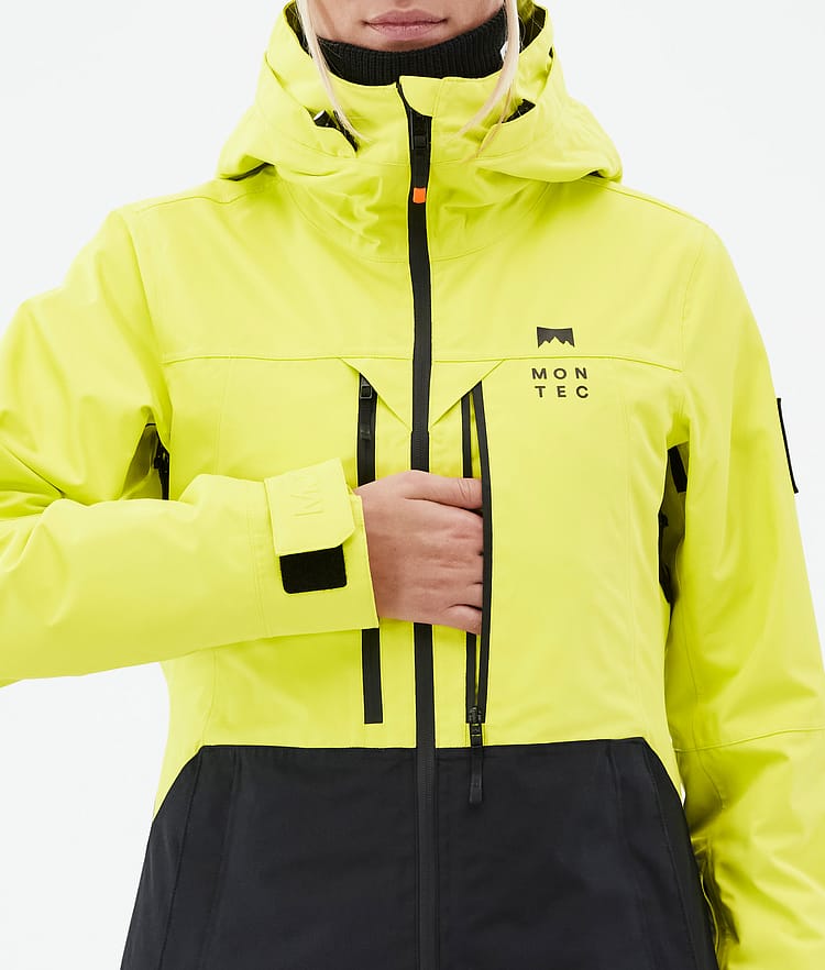 Montec Moss W Snowboardjakke Dame Bright Yellow/Black, Bilde 9 av 10