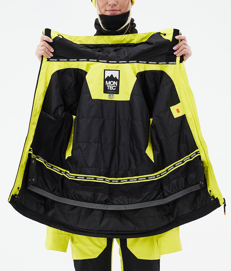 Montec Moss W Snowboardjakke Dame Bright Yellow/Black, Bilde 10 av 10