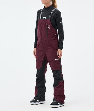 Montec Fawk W Snowboardbukse Dame Burgundy/Black Renewed