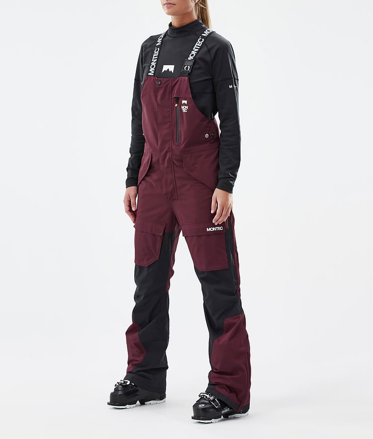 Montec Fawk W Skibukse Dame Burgundy/Black