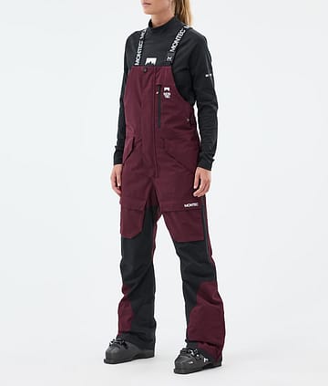 Montec Fawk W Skibukse Dame Burgundy/Black