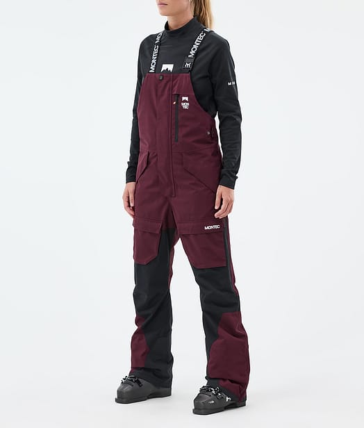 Montec Fawk W Skibukse Dame Burgundy/Black