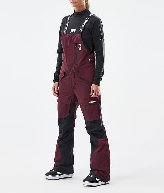 Montec Fawk W Snowboardbukse Dame Burgundy/Black