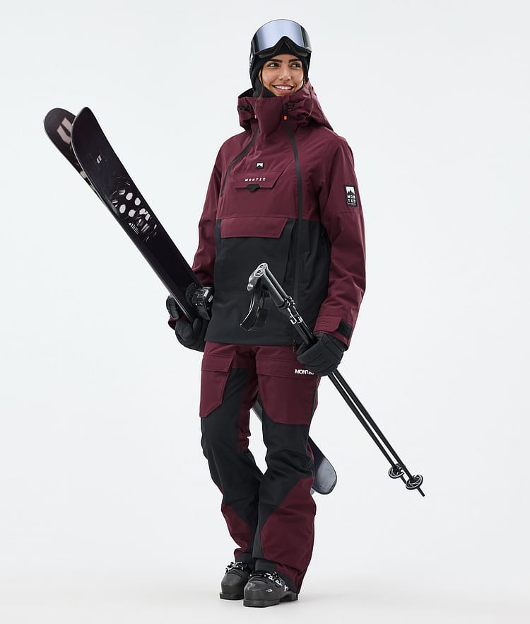 Montec Fawk W Skibukse Dame Burgundy/Black, Bilde 2 av 7