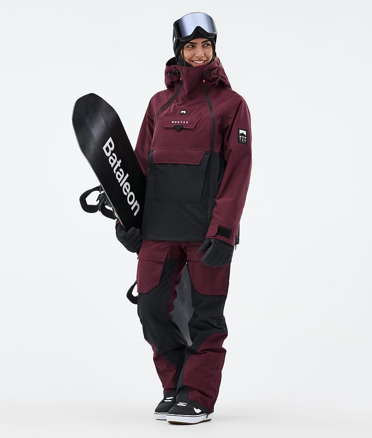 Montec Fawk W Snowboardbukse Dame Burgundy/Black Renewed, Bilde 2 av 7