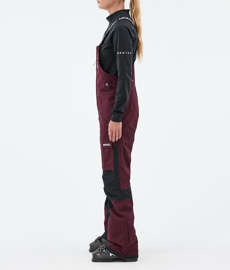 Montec Fawk W Skibukse Dame Burgundy/Black, Bilde 3 av 7