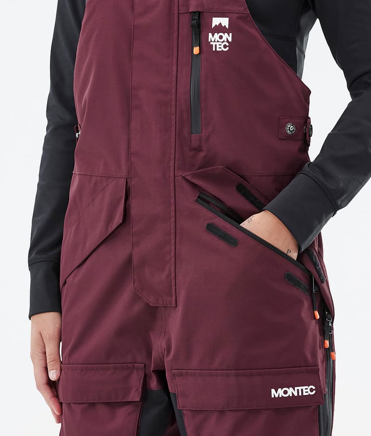 Montec Fawk W Snowboardbukse Dame Burgundy/Black