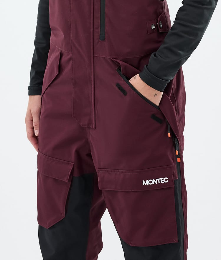 Montec Fawk W Snowboardbukse Dame Burgundy/Black Renewed, Bilde 5 av 7