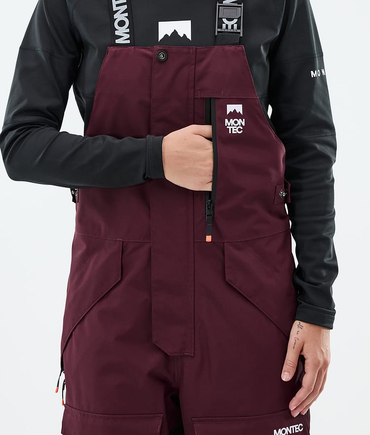 Montec Fawk W Snowboardbukse Dame Burgundy/Black Renewed, Bilde 6 av 7