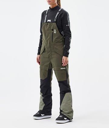 Montec Fawk W Snowboardbukse Dame Olive Green/Black/Greenish Renewed