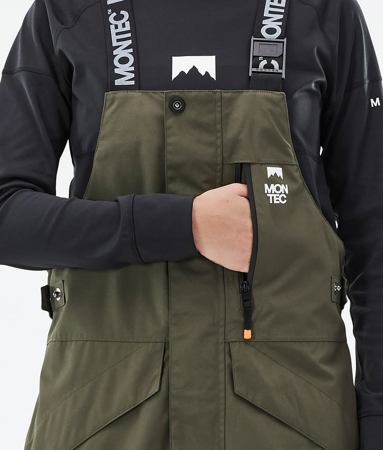 Montec Fawk W Snowboardbukse Dame Olive Green/Black/Greenish Renewed, Bilde 6 av 7