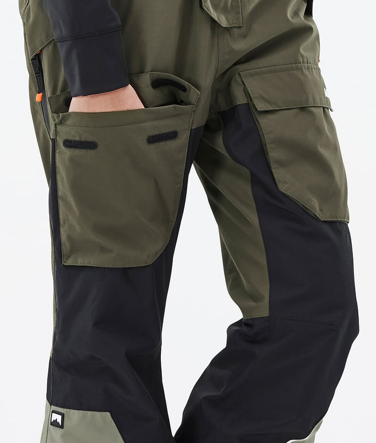 Montec Fawk W Snowboardbukse Dame Olive Green/Black/Greenish Renewed, Bilde 7 av 7
