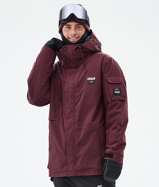 Dope Adept Snowboardjakke Herre Don Burgundy