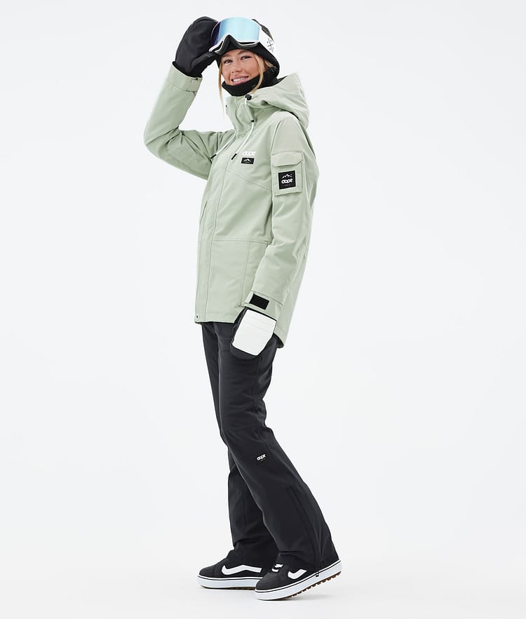 Dope Adept W Snowboardjakke Dame Soft Green Renewed, Bilde 4 av 10