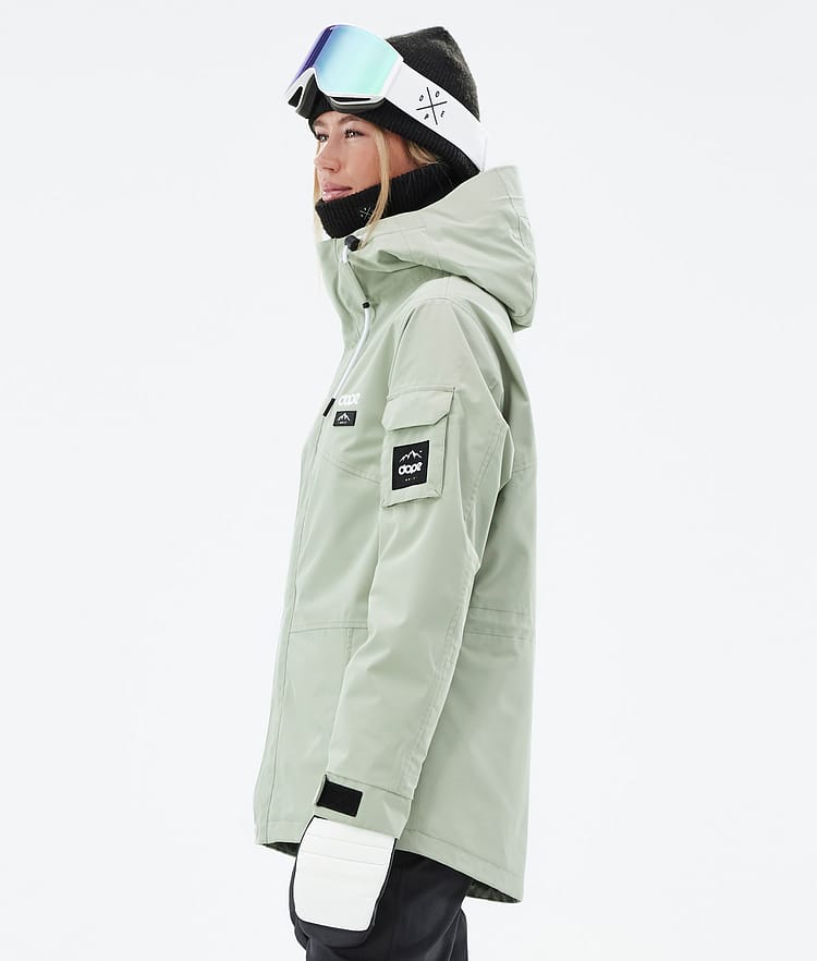 Dope Adept W Snowboardjakke Dame Soft Green Renewed, Bilde 6 av 10