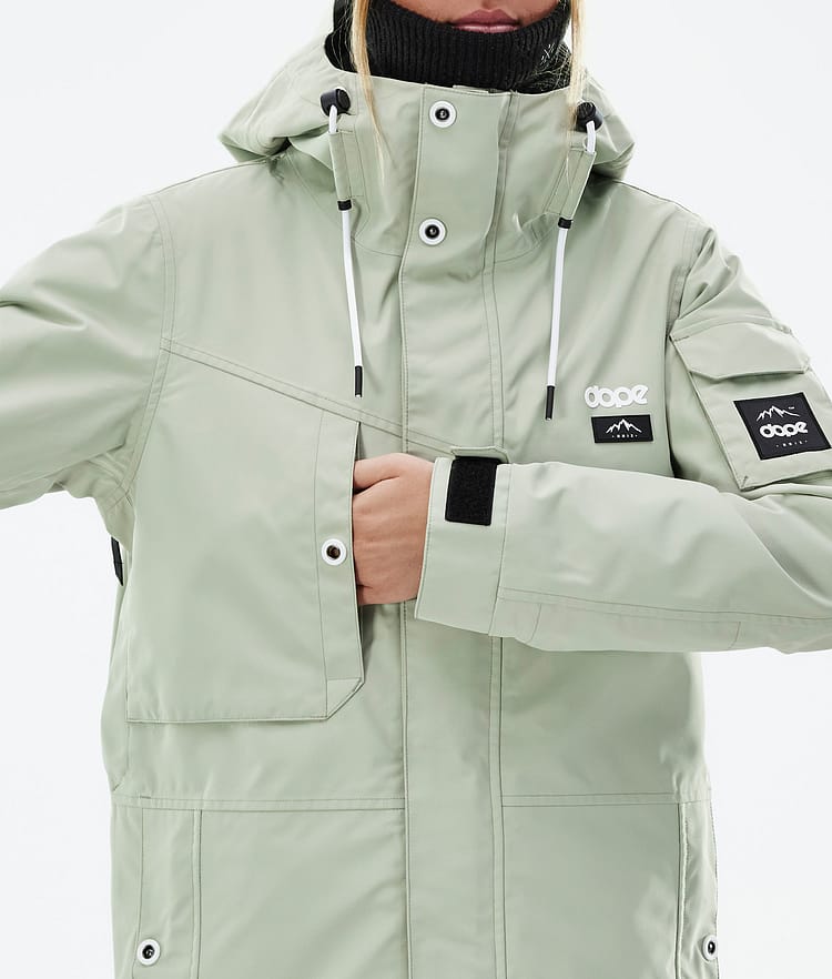 Dope Adept W Snowboardjakke Dame Soft Green Renewed, Bilde 9 av 10