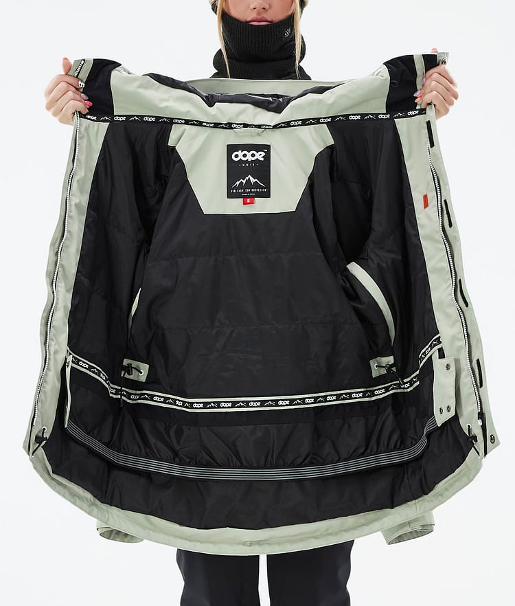Dope Adept W Snowboardjakke Dame Soft Green Renewed, Bilde 10 av 10