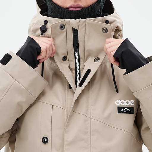 Glidelås foran med doble klaffer Hovedproduktdetaljbilde,